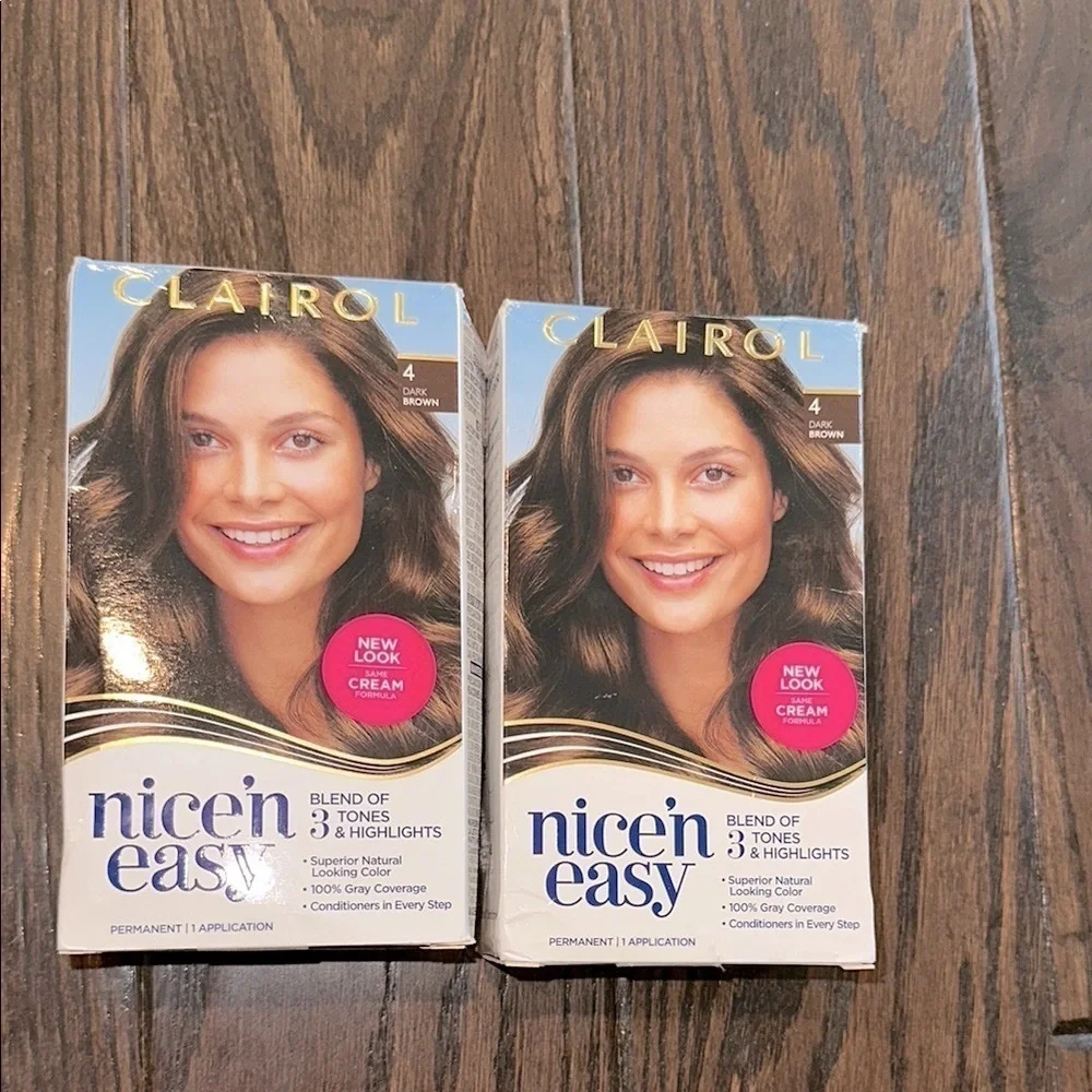 Clairol Nice'n Easy Hair Color 4 Brown set of two